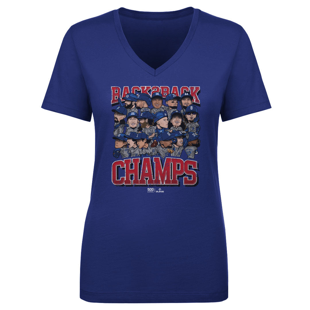 Los Angeles D Baseball Women's V-Neck T-Shirt | 500 LEVEL
