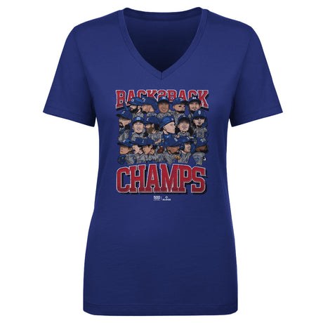 Los Angeles D Baseball Women's V-Neck T-Shirt | 500 LEVEL
