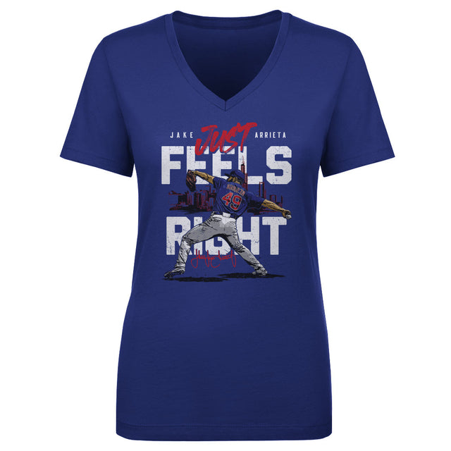 Jake Arrieta Women's V-Neck T-Shirt | 500 LEVEL
