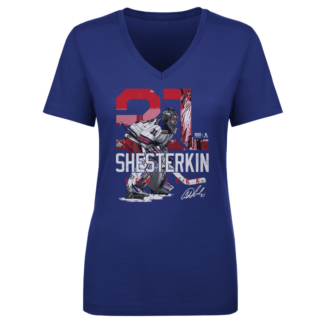 Igor Shesterkin Women's V-Neck T-Shirt | 500 LEVEL