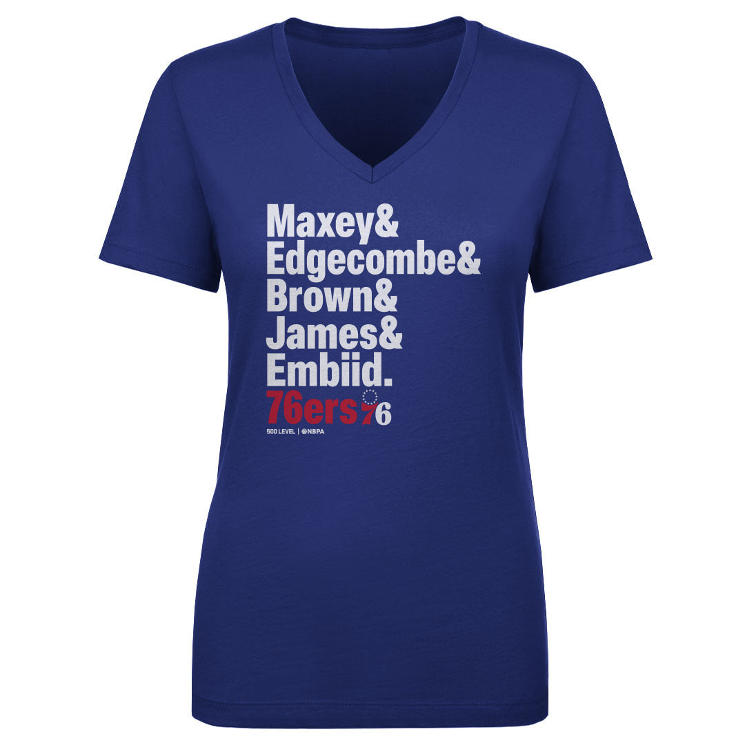 Philadelphia 76ers Women's V-Neck T-Shirt | 500 LEVEL