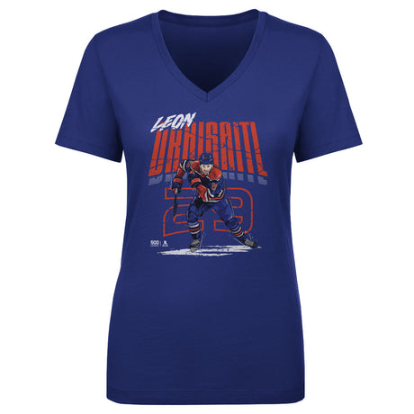 Leon Draisaitl Women's V-Neck T-Shirt | 500 LEVEL