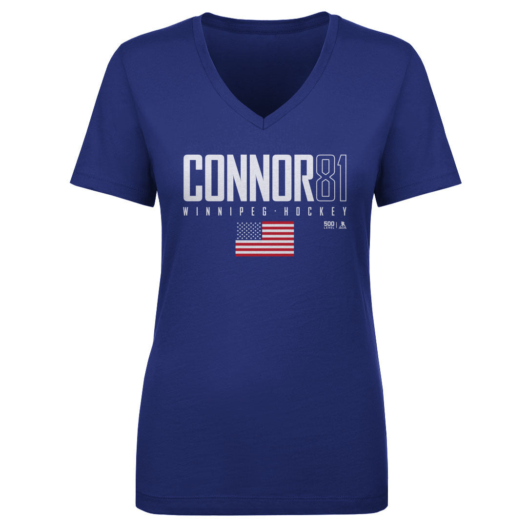 Kyle Connor Women's V-Neck T-Shirt | 500 LEVEL