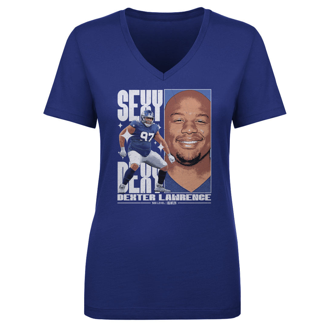 Dexter Lawrence Women's V-Neck T-Shirt | 500 LEVEL