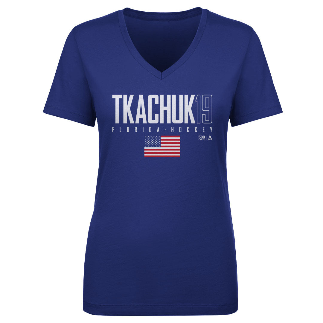 Matthew Tkachuk Women's V-Neck T-Shirt | 500 LEVEL