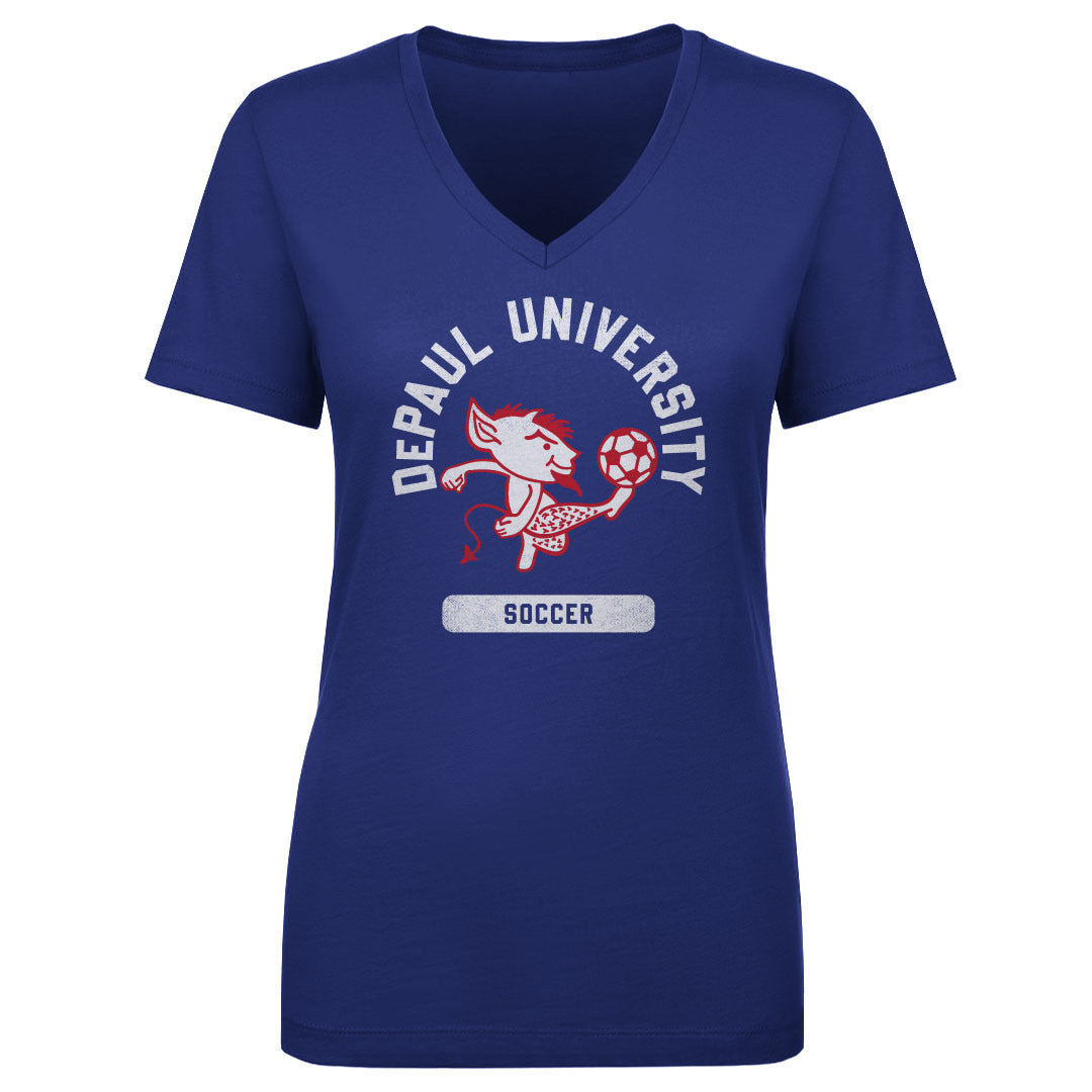 DePaul Blue Demons Women's V-Neck T-Shirt | 500 LEVEL