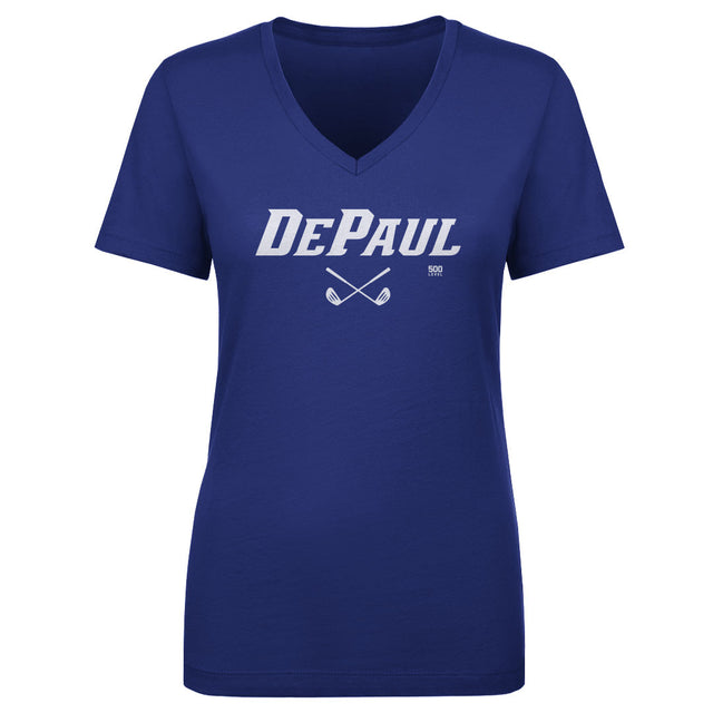 DePaul Blue Demons Women's V-Neck T-Shirt | 500 LEVEL