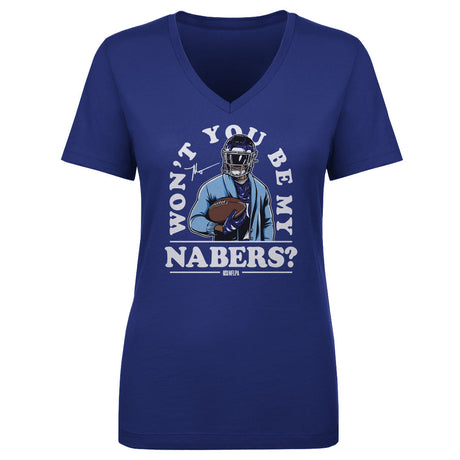 Malik Nabers Women's V-Neck T-Shirt | 500 LEVEL
