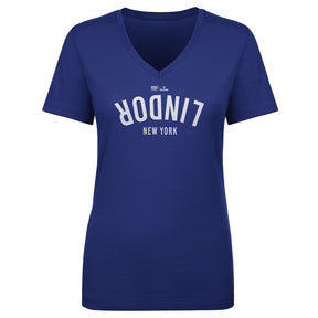 Francisco Lindor Women's V-Neck T-Shirt | 500 LEVEL