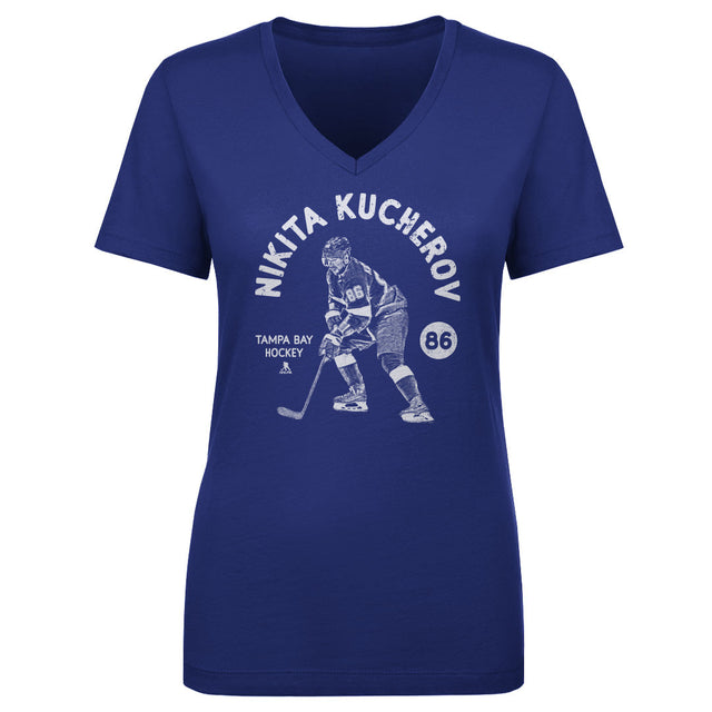 Nikita Kucherov Women's V-Neck T-Shirt | 500 LEVEL