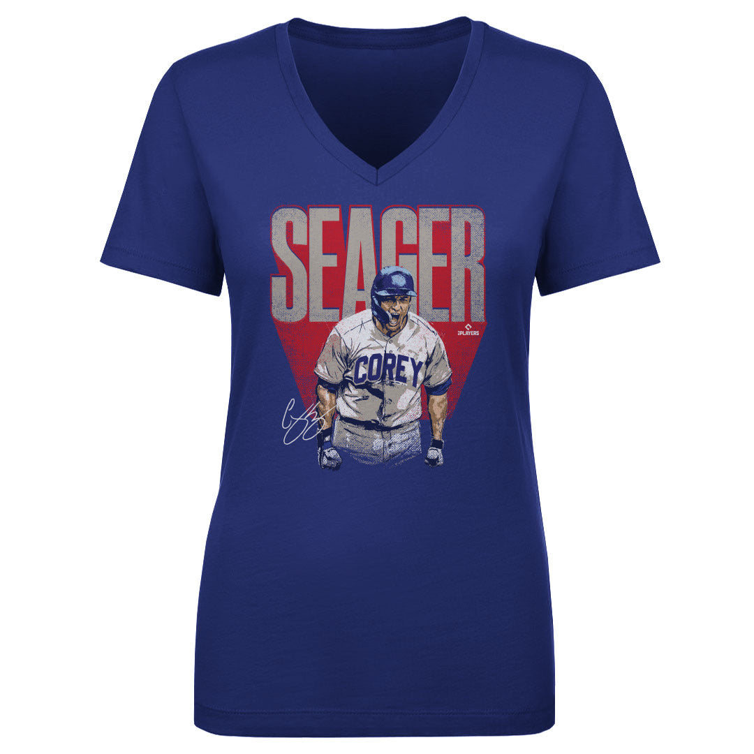 Corey Seager Women's V-Neck T-Shirt | 500 LEVEL