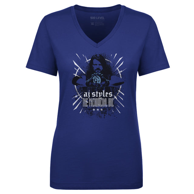 A.J. Styles Women's V-Neck T-Shirt | 500 LEVEL