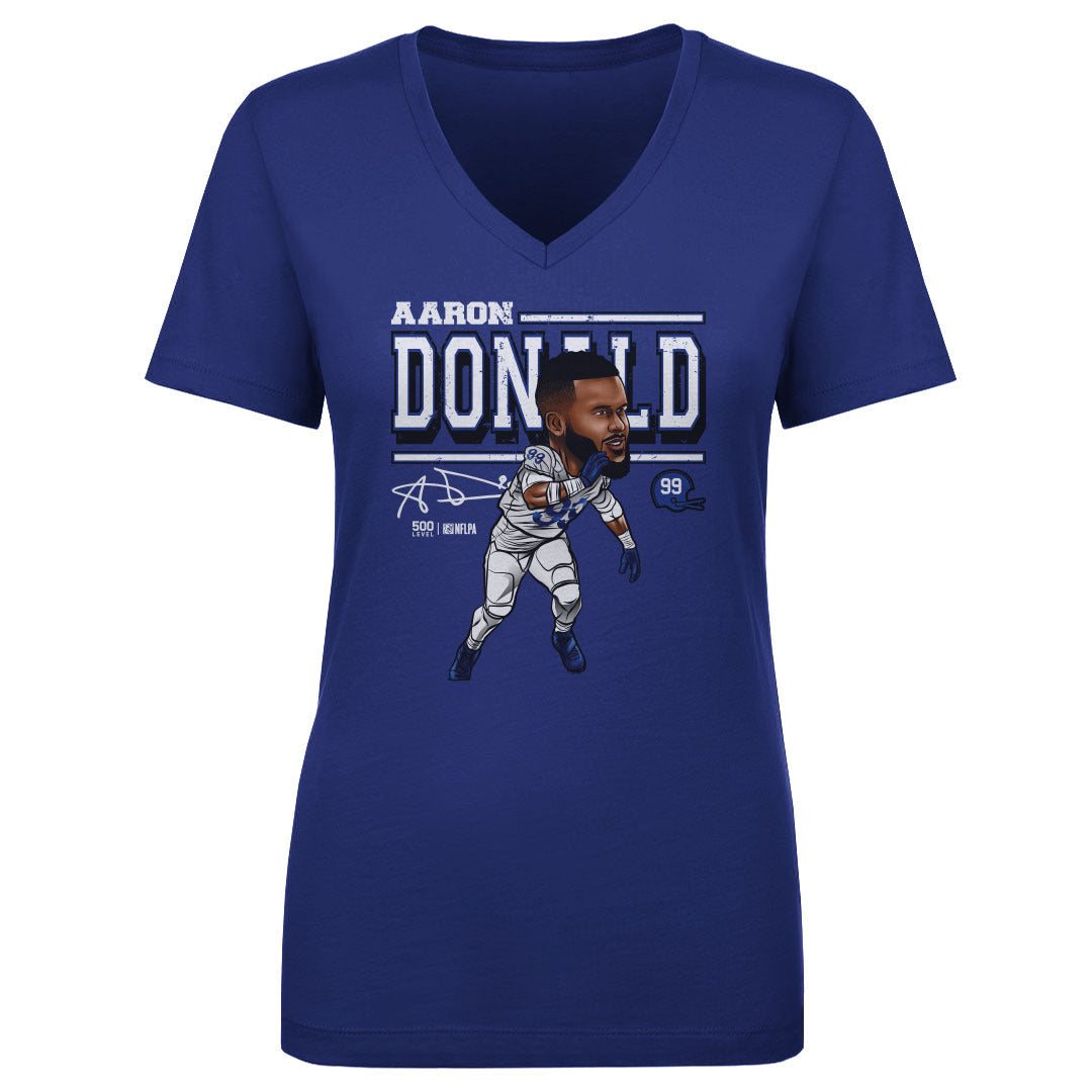 Aaron Donald Women's V-Neck T-Shirt | 500 LEVEL