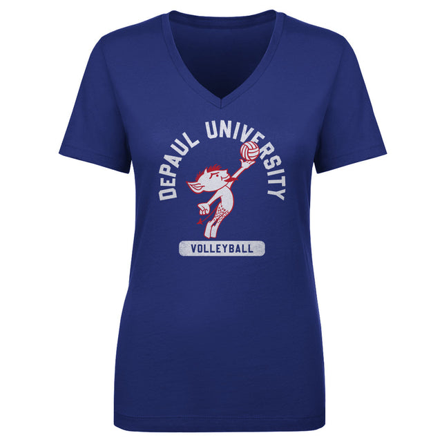DePaul Blue Demons Women's V-Neck T-Shirt | 500 LEVEL