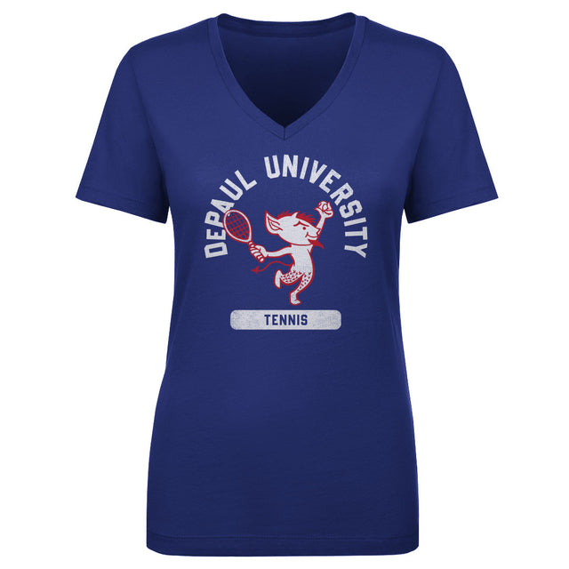 DePaul Blue Demons Women's V-Neck T-Shirt | 500 LEVEL