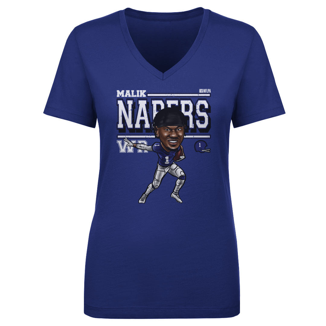 Malik Nabers Women's V-Neck T-Shirt | 500 LEVEL