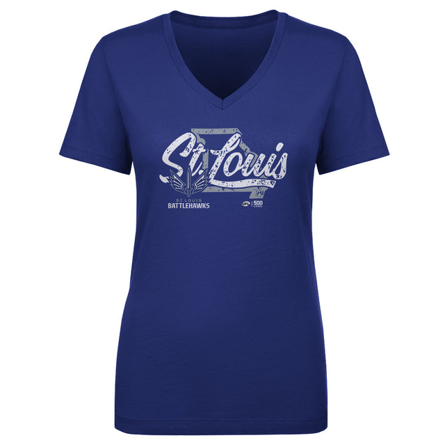 St. Louis Battlehawks Women's V-Neck T-Shirt | 500 LEVEL