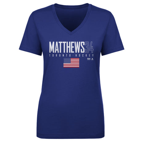 Auston Matthews Women's V-Neck T-Shirt | 500 LEVEL