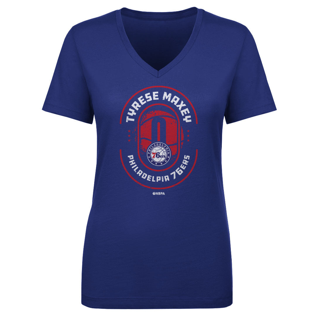 Tyrese Maxey Women's V-Neck T-Shirt | 500 LEVEL