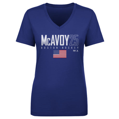 Charlie McAvoy Women's V-Neck T-Shirt | 500 LEVEL