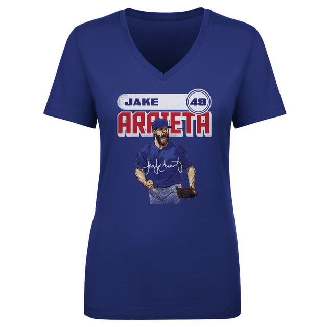 Jake Arrieta Women's V-Neck T-Shirt | 500 LEVEL