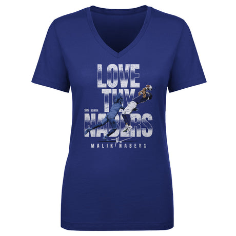 Malik Nabers Women's V-Neck T-Shirt | 500 LEVEL