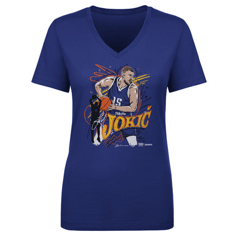 Nikola Jokic Women's V-Neck T-Shirt | 500 LEVEL