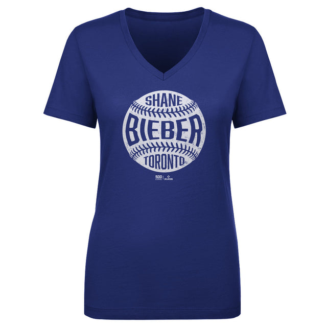 Shane Bieber Women's V-Neck T-Shirt | 500 LEVEL