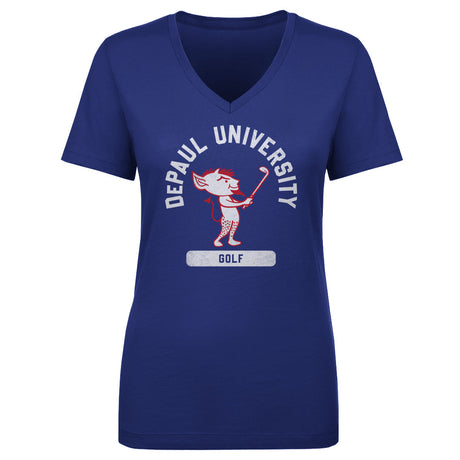 DePaul Blue Demons Women's V-Neck T-Shirt | 500 LEVEL