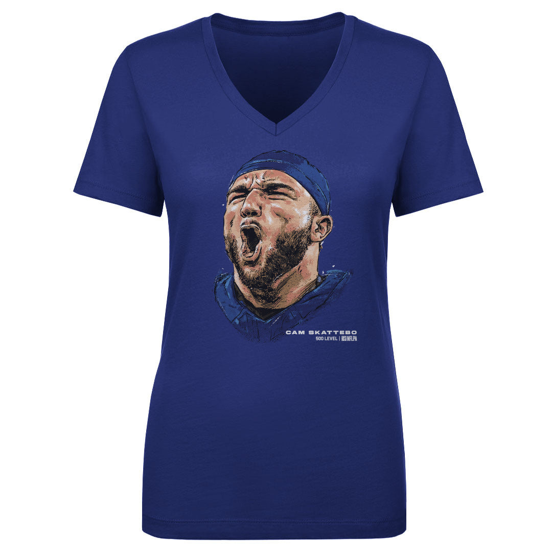 Cam Skattebo Women's V-Neck T-Shirt | 500 LEVEL