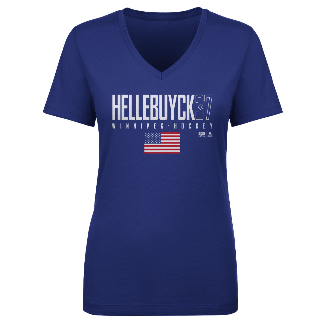 Connor Hellebuyck Women's V-Neck T-Shirt | 500 LEVEL