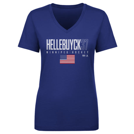 Connor Hellebuyck Women's V-Neck T-Shirt | 500 LEVEL