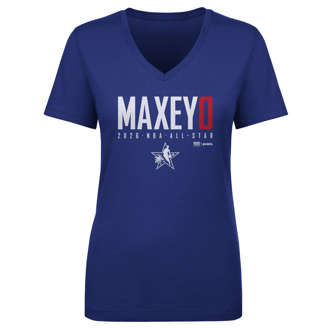 Tyrese Maxey Women's V-Neck T-Shirt | 500 LEVEL