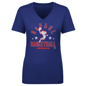 DePaul Blue Demons Women's V-Neck T-Shirt | 500 LEVEL