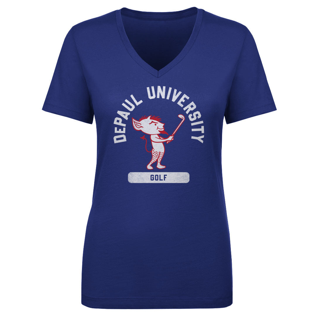 DePaul Blue Demons Women's V-Neck T-Shirt | 500 LEVEL