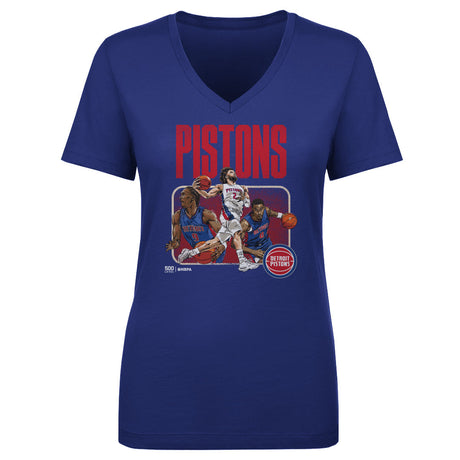 Detroit Pistons Women's V-Neck T-Shirt | 500 LEVEL