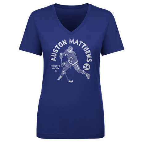 Auston Matthews Women's V-Neck T-Shirt | 500 LEVEL