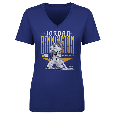 Jordan Binnington Women's V-Neck T-Shirt | 500 LEVEL