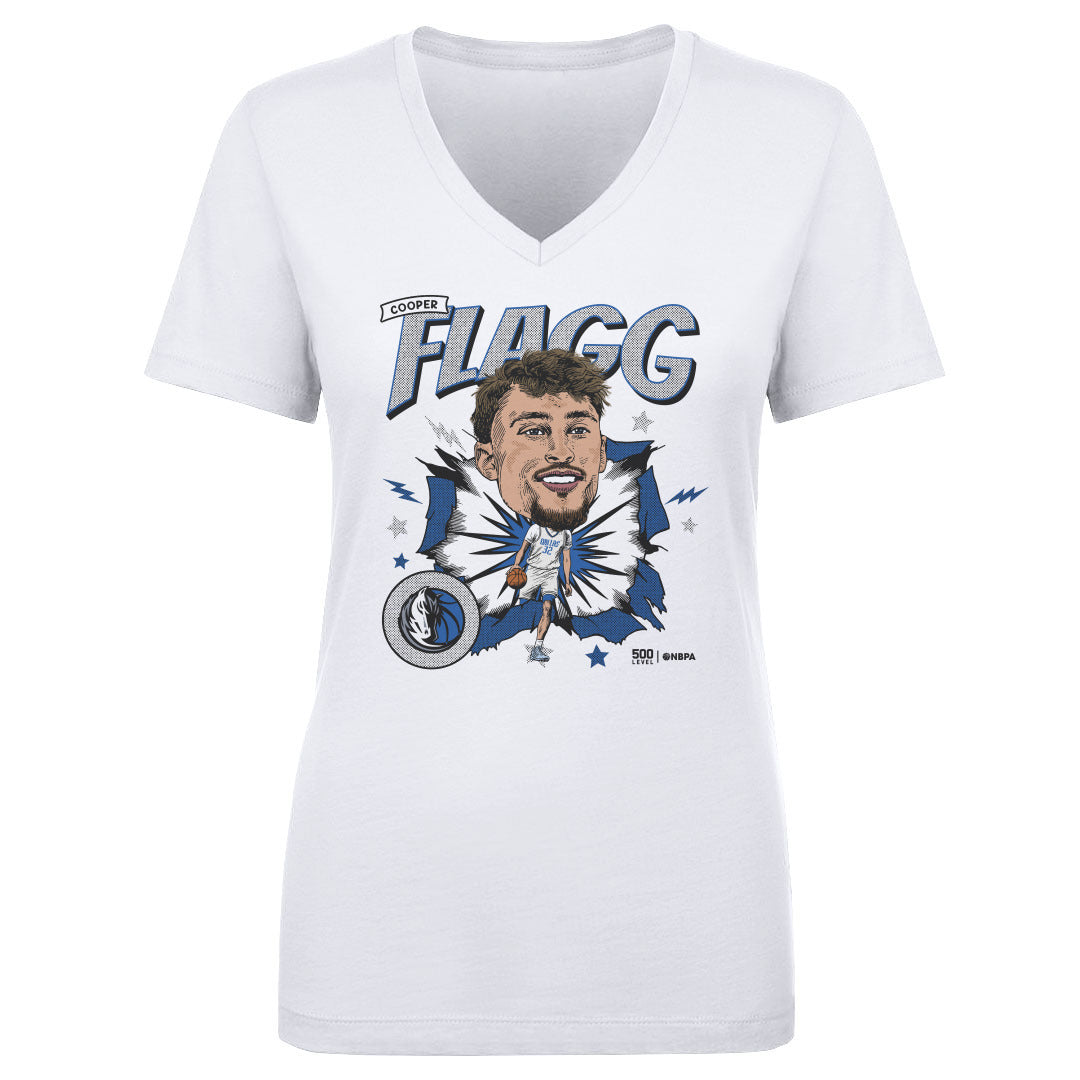 Cooper Flagg Women's V-Neck T-Shirt | 500 LEVEL