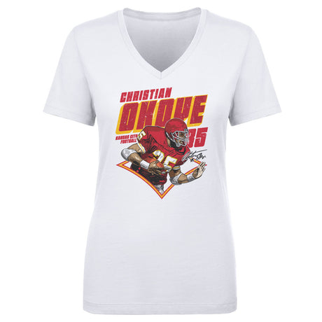 Christian Okoye Women's V-Neck T-Shirt | 500 LEVEL
