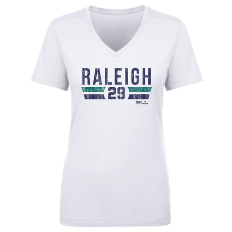 Cal Raleigh Women's V-Neck T-Shirt | 500 LEVEL