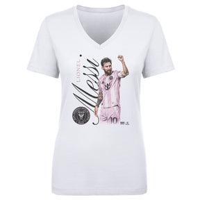 Lionel Messi Women's V-Neck T-Shirt | 500 LEVEL