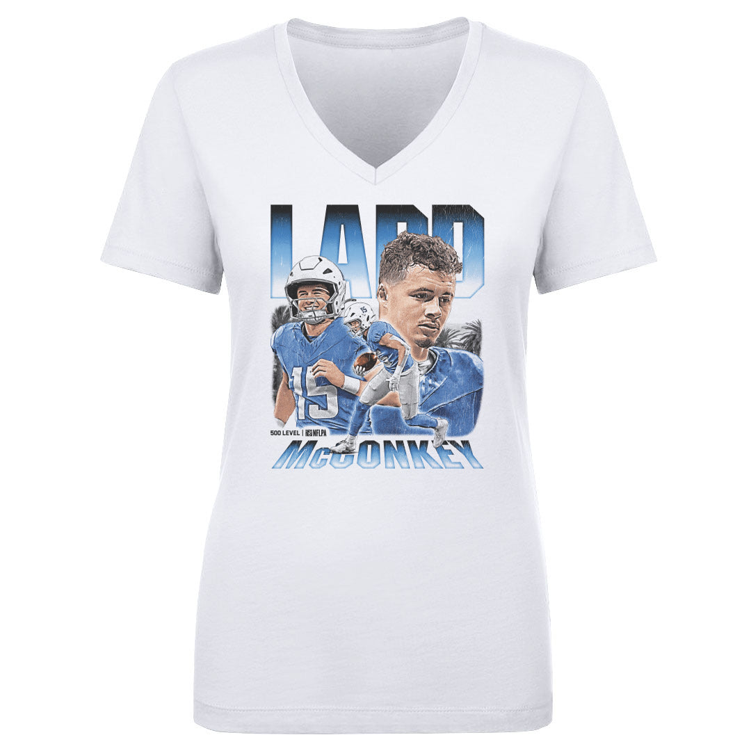 Ladd McConkey Women's V-Neck T-Shirt | 500 LEVEL