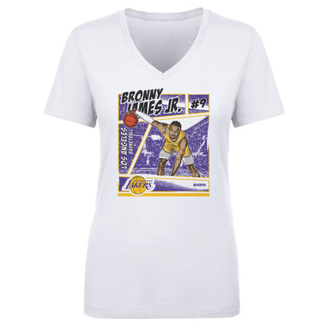 Bronny James Jr. Women's V-Neck T-Shirt | 500 LEVEL
