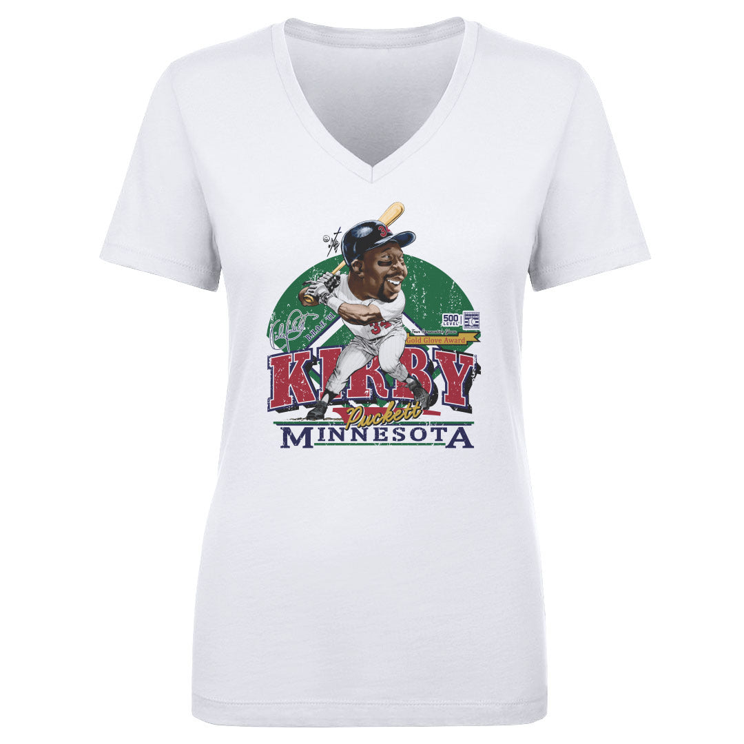 Kirby Puckett Women's V-Neck T-Shirt | 500 LEVEL