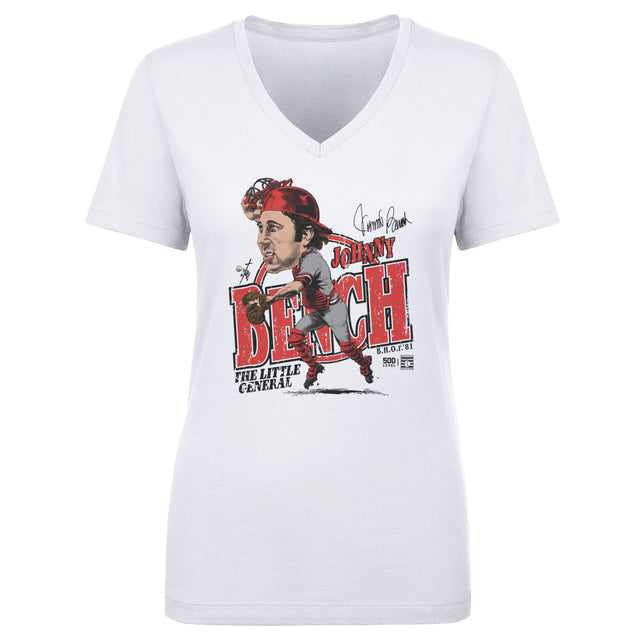 Johnny Bench Women's V-Neck T-Shirt | 500 LEVEL