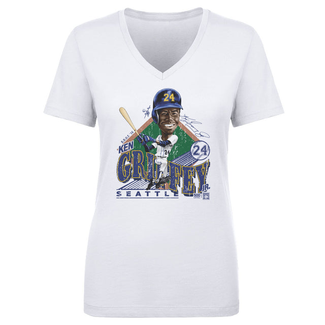 Ken Griffey Jr. Women's V-Neck T-Shirt | 500 LEVEL