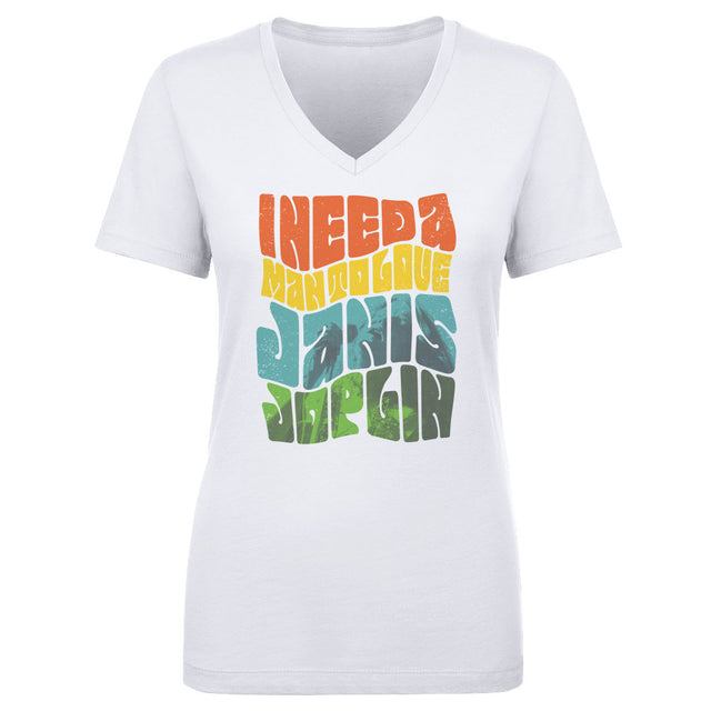 Janis Joplin Women's V-Neck T-Shirt | 500 LEVEL