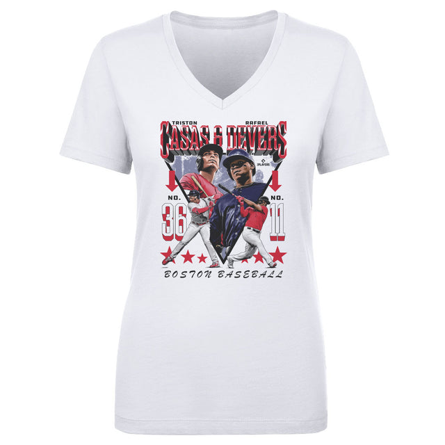Rafael Devers Women's V-Neck T-Shirt | 500 LEVEL