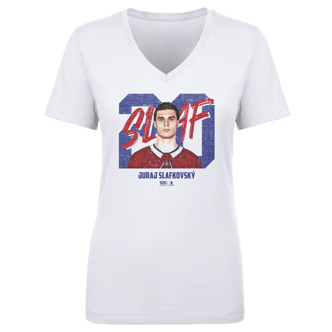 Juraj Slafkovsky Women's V-Neck T-Shirt | 500 LEVEL